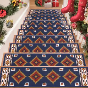 Carpet Stair Treads Non-Slip 15 Pack 8"X30"Stair for Wooden Steps Indoor Self - Picture 1 of 12