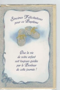 Carte Félicitations.Sincères Félicitations pour ce Baptême. 18 x 12cm env - Picture 1 of 2