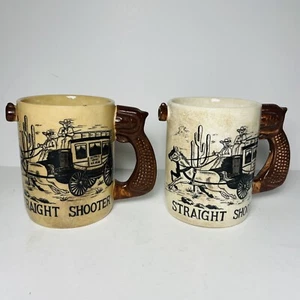 Taza Tirador Recto Wells Fargo De Colección $250 500 Recompensa Hecha en Japón Lote De 2 - Imagen 1 de 11
