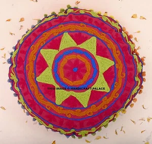 16" STAR MANDALA SUZANI DECORATIVE FLOOR SEATING PILLOW CUSHION COVER Boho Decor - Picture 1 of 3