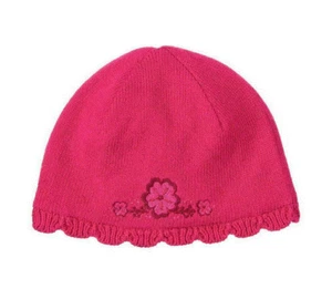 Gymboree WOODLAND TAIL Baby Girl PINK flower Lined Sweater Hat Beanie Cap 0-6 mo - Picture 1 of 1