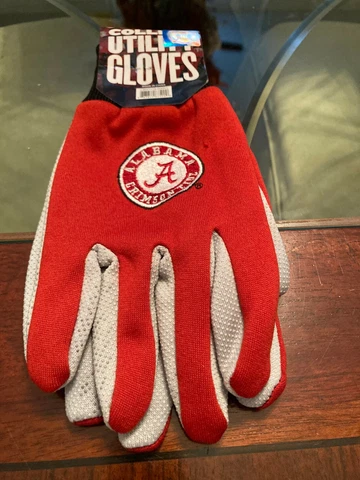 Alabama Crimson Tide "Logo" Sport Utility Gloves w/Gray Palm Cover