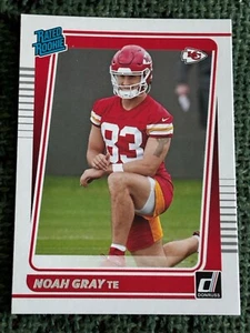 2021 PANINI DONRUSS FOOTBALL NOAH GRAY RATED ROOKIE CARD No. 309 Chiefs - Picture 1 of 2