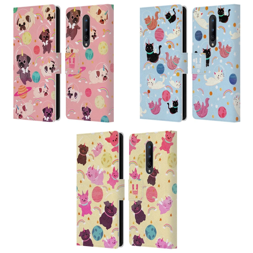 HEAD CASE SPACE UNICORNS LEATHER BOOK CASE & WALLPAPER FOR BLACKBERRY ONEPLUS - Image 1 of 4
