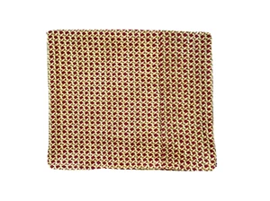 Vintage Custom Made Tablecloth or Fabric Kingsway Maui Rare Red Tan Basketweave - Imagen 1 de 4