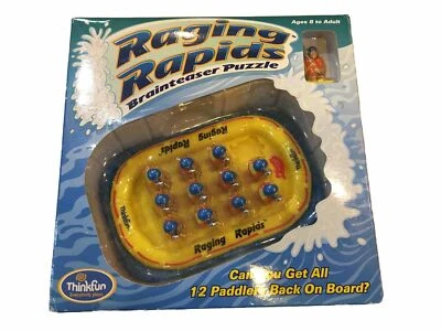 VTG ThinkFun Raging Rapids Brainteaser Single player Puzzle Board Game 2003 - Image 1 of 4