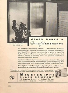 Mississippi Glass Co St Louis MO Graceful Entrance Vintage Print Ad 1957 - Bild 1 von 4