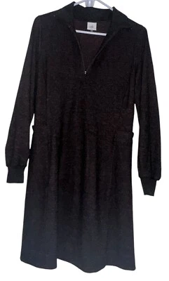 Vestido CAbi Cuddle #4215 Para Mujer Talla XS Pullover 1/4 Cremallera Rojo Negro Manga Larga Foto 1 de 4