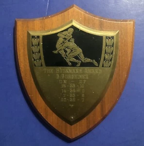 Vintage Wood Plaque UM v.UF Football Bookmans Award 1950s University Of Miami FL - Picture 1 of 14