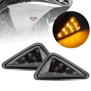 2X Motorcycle LED Amber Turn Signals Light Blinker Flush Mount Indicator Lamp - Picture 1 of 11