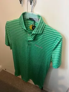 Ralph Lauren RLX UV-Schutz Dochting Golf Polo - Erwachsene S lockere Passform blauer Streifen - Bild 1 von 4