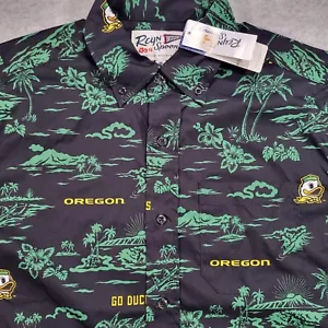 Reyn Spooner University Oregon Ducks Maglietta a maniche corte da uomo nera media - Foto 1 di 10