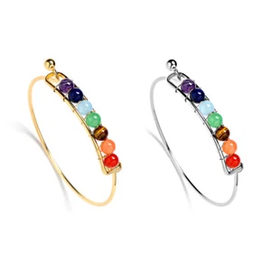 7 Pulseras de Chakra Piedras Naturales Cuentas Equilibrio Curación Brazaletes Mujeres Dije Regalo - Imagen 1 de 7