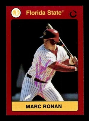 MARC RONAN SIGNED 1991 COLLEGIATE COLLECTION FLORIDA STATE SEMINOLES #55 AUTO - Image 1 of 2