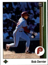 1989 Upper Deck Philadelphia Phillies Baseball Card #340 Bob Dernier
