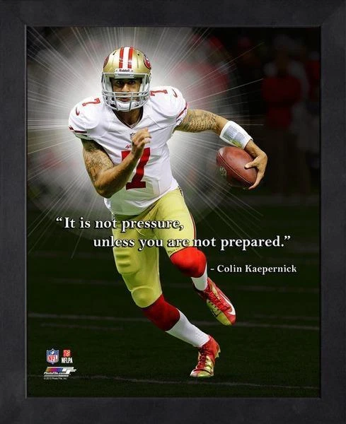 COLIN KAEPERNICK ~ Foto a Color Cita Pro 8x10 ~ Imagen Enmarcada 9x11 ~ "Presión" Foto 1 de 1