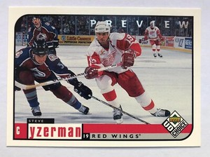 1998-99 UD Choice Preview Red Wings Hockey Card #73 Steve Yzerman