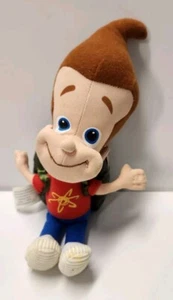 Jimmy Neutron Plush Toy With Backpack Book Kids TV Show 2003- RARE - Picture 1 of 5