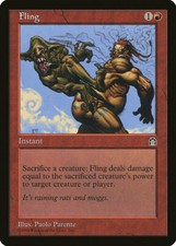 Magic MTG Tradingcard Stronghold 1998 Fling