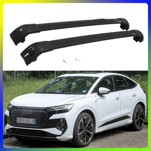 Barra transversal compatible con AUDI Q4 e-tron 2022-2025 barra transversal portaequipajes negro - Imagen 1 de 6