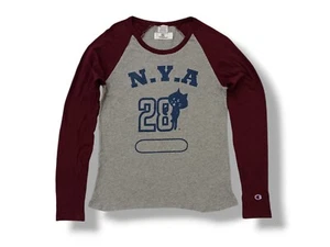 Champion Ne-Net Issey Miyake Raglan Longsleeve Tshirt Grey Women Size M - Picture 1 of 10