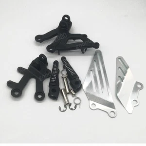 Motorcycle Black Front Foot Pegs Bracket Fit For Kawasaki Ninja ZX12R 2000-2005 - Bild 1 von 9