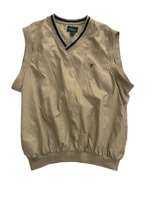 Chaleco de golf Catalina cortavientos para hombre grande beige cuello en V pulóver Preppy activo Foto 1 de 4
