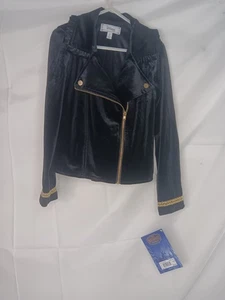 Disney D-Signed Nutcracker & Four Realms Velvet Moto Jacket Size XS 6 NEW $50 - Picture 1 of 4