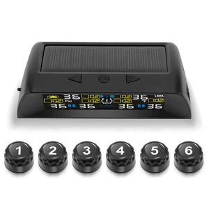 Car Tyre Pressure Monitoring System Solar TPMS for RV HGVs Caravans + 6 Sensors - Picture 1 of 12