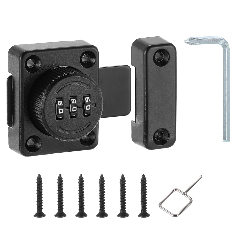 Schrank Passwort Riegel Zahlenschloss Sicherheitsschloss Schwarz - Bild 1 von 4