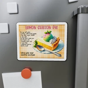 Imanes para recetas de pastel de gasa y limón - decoración de cocina, regalo para panaderos, diversión - Imagen 1 de 4