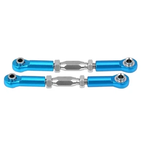 Blue RC Metal Ball Link Rod 62-70mm For HSP 94111 94188 Car - Picture 1 of 7