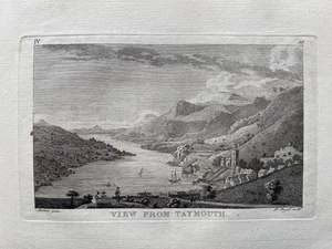 1776 Antique Print; View from Taymouth, Perthshire after Stewart - Picture 1 of 2