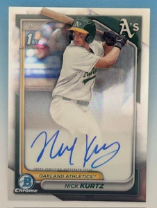 2024 Bowman Draft Chrome Prospect Autografi Nick Kurtz #CPA-NK RC ROY INVEST $$ - Foto 1 di 2