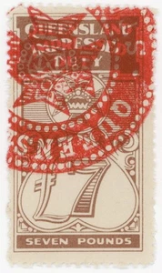 (I.B) Australia - Queensland Revenue : Impressed Duty £7 (1930) - Picture 1 of 1