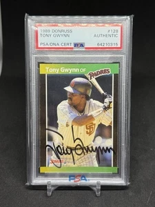 PSA/DNA 1989 Donruss Tony Gwynn PSA/DNA Authentic Card & Auto HOF - Picture 1 of 1
