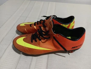 Nike Mercurial Vapor IX FG 555605-778 Rare US 7 Orange Soccer Cleats Yellow - Imagen 1 de 9