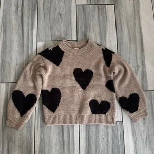 Girls Carter’s Tan Heart Knit Pullover Sweater Size 6 - Picture 1 of 6