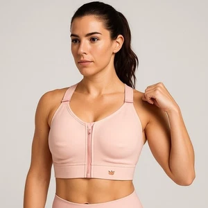 Sujetador deportivo SHEFIT Luxe 38-40 cremallera frontal correas ajustables rosa impacto medio - Imagen 1 de 11