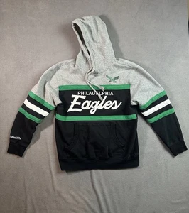 Philadelphia Eagles Mitchell & Ness Sudadera con Capucha Para Hombre Mediana Retro Logo NFL - Imagen 1 de 5