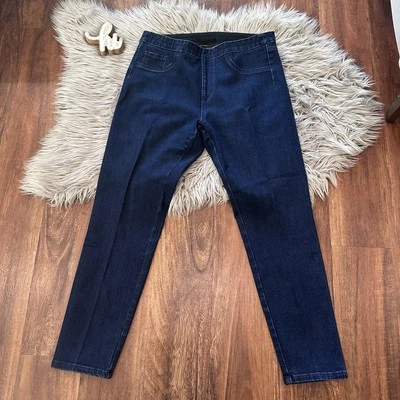 Pantalones de mezclilla Ming Wang 360 azules elásticos talla 12 lavado oscuro Foto 1 de 4