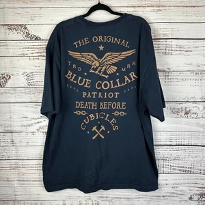 Mens Howitzer Patriot Navy The Original Blue Collar Patriot Cotton T Shirt 2XL - Picture 1 of 4