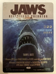 JAWS Relentless Predato ✨ Borderless FOIL ✨ MTG NM Secret Lair 2275 M - Picture 1 of 1