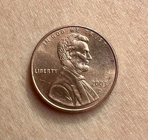 2003 D Lincoln Memorial Penny DDO DDR Close AM Error Variety Fine RD BU - Picture 1 of 2
