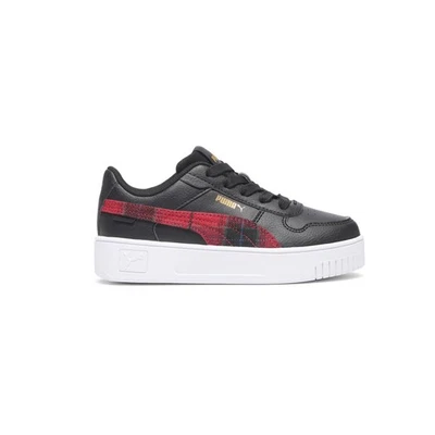 PUMA Carina Street Punk Plaid Lace Up  Toddler Girls Black Sneakers Casual Shoes - Image 1 of 4