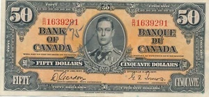 Canada 50 Dollars 1937 BC26b Gordon-Towers BH1639291 - VF - Picture 1 of 2