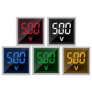 22mm Square LED Digital Display Voltmeter Signal Lamp Voltage Gauge Meter - Picture 1 of 12