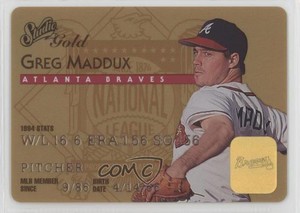 1995 Studio Gold Plastic Stock Greg Maddux #6 HOF
