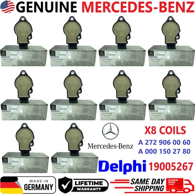 NEW OEM GENUINE x8 Ignition Coils For 2005-2014 Mercedes-Benz V6 V8, A0001502780 - Image 1 of 4