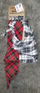 Pet Bandanas Small Dog Plaid Scarfs Set Of 2! NWT - Picture 1 of 2